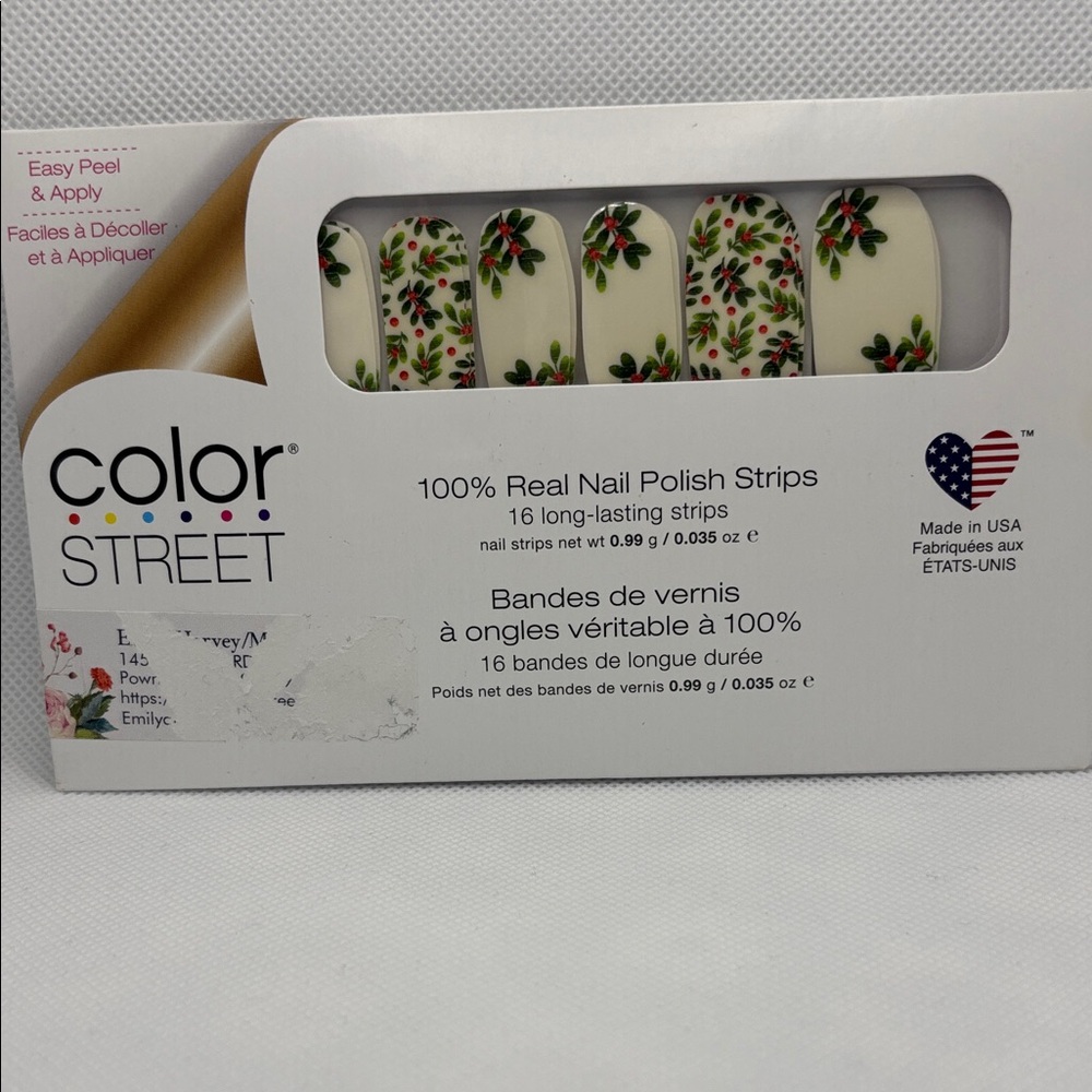 💅 3/$10 - Color Street Festive Holly Nail Strips - Berry Merry